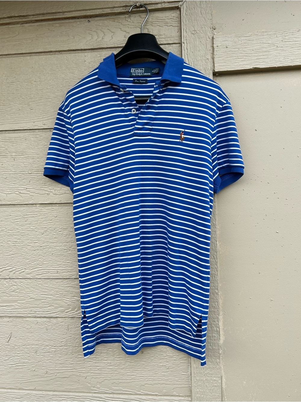 Ralph Lauren Royal Blue & White Striped Polo